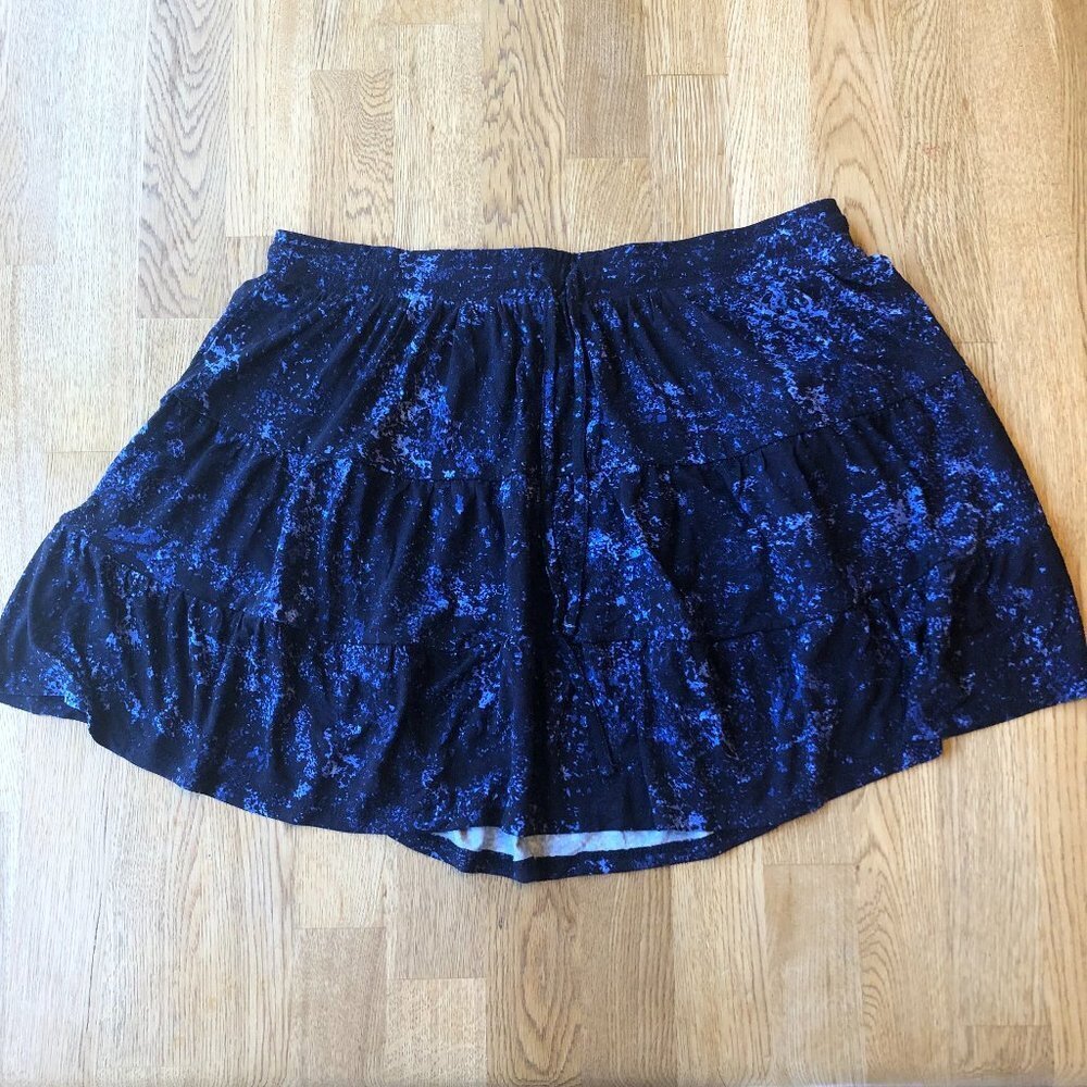 Lularoe Blue Talia Mini Skirt Size Large
